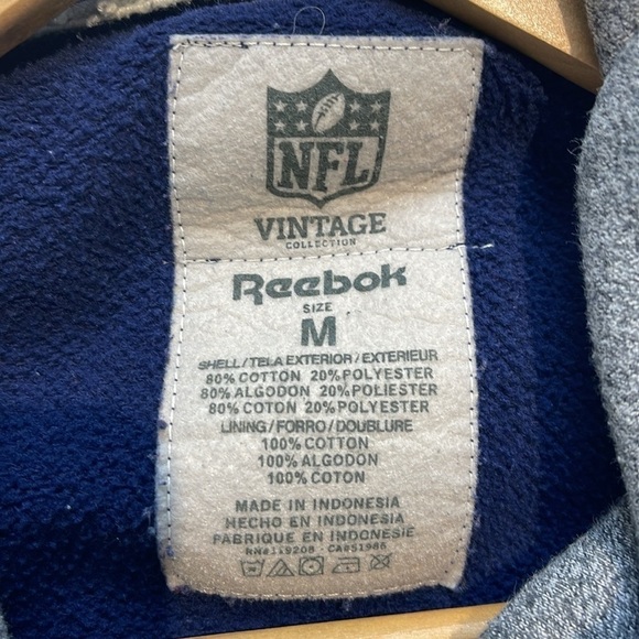 New England Patriots Reebok Sweatshirt Navy Blue Size Medium - Picture 10 of 10